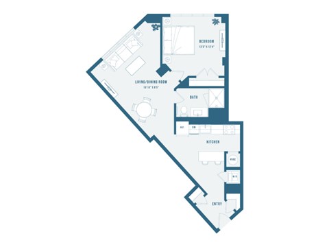 A blueprint of a house layout with labeled rooms.